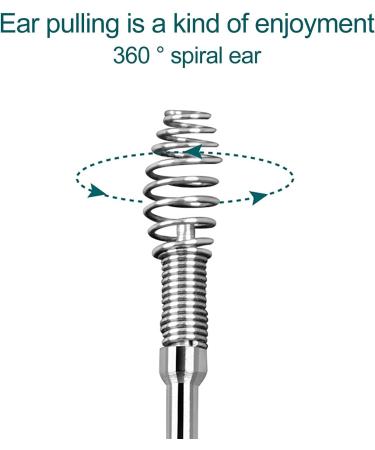 Alcohol Rubbing Spring Earwax Cleaner Tool Set - 8-in-1 Ear Pick Kit for Ear Wax Removal and Piercing Care - Buy Online on GoSupps.com