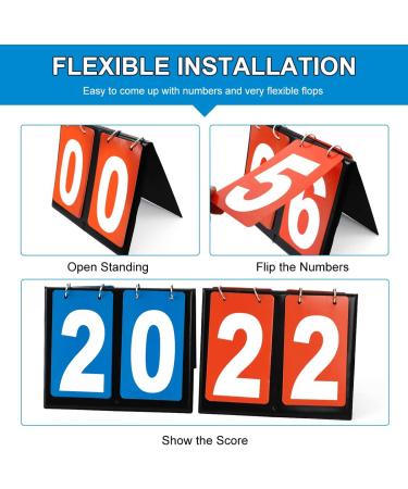 Portable Table Top Multi Sports Scoreboard Flipper - Basketball Football Soccer Tennis Badminton Score Keeper - Style 2 - Buy Online on GoSupps.com