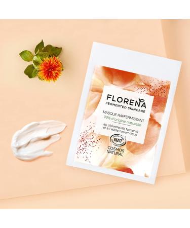 FLORENA Firming face mask with Hyaluronic Acid Honeysuckle and Fermented Olive Oil (1 x 8 ml) facial care for all skin types firming face mask - Buy Online on GoSupps.com