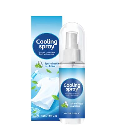Cooling Mist Spray 50ml Instant Cooling Face & Body Mist for Heat Stroke Prevention Instant and Lasting Refreshing Water with Quick Cool Down Effect for Skin and Clothes Outdoor Sport Hot Weather