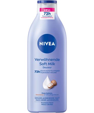 NIVEA NIVEA Soothing Body Lotion for dry skin with serum moisturizing care with shea butter and 100% pure hyaluronic acid (400 ml)