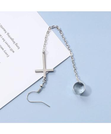 Shop Vintage Cross Chain Earrings - Silver Dangle & Helix Ear Cuff Jewelry for Women & Girls | International Shipping - Buy Online on GoSupps.com