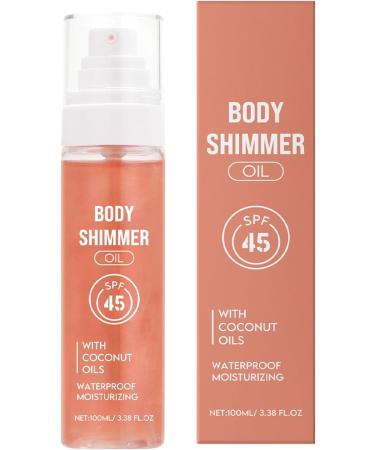  ccuzs Body Shimmer Oil Shimmering Body Sunscreen Nourishing Face Moisturiser Hydrating Skin Care 100ml Lightweight Non-Greasy Glow Enhancer for Adults Coworkers Friends Family Daily Use - Buy Online on GoSupps.com