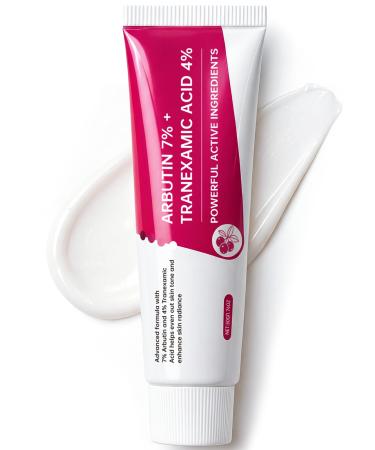 EELHOE Arbutin 7% + Tranexamic Acid 4% Cream 70 000ppm Arbutin & 40 000ppm TXA Moisturizing Hydrating Even Skin Tone Reduces Dark Spots & Pigmentation 1.76 fl.oz (1)