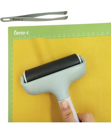 Brayer Roller Broad tip Tweezers MAT Remover Set Tape Construction Tool for Printmaking Wallpapers Stamping Gluing Application (3.8 Inch) - Buy Online on GoSupps.com