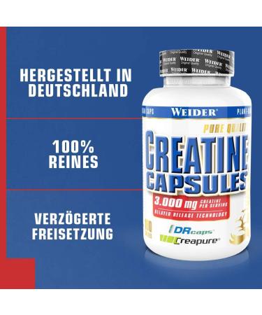 WEIDER Creatine Capsules - Premium Creapure Creatine Monohydrate for Strength Training | 100 Capsules (1 Pack) - Buy Online on GoSupps.com