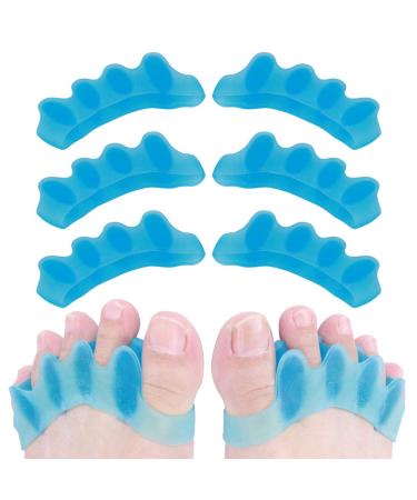 Buy Uxsiya 4 Pairs Toe Separators - Silicone Foot Straightener Gel Orthotics (FreeSize) - Comfort & Relief for Toes - Blue - Buy Online on GoSupps.com