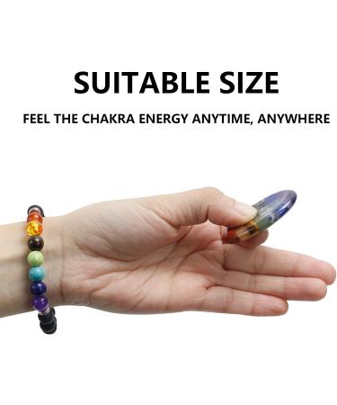 7 Chakra Healing Stones Set - Spiritual Energy Thumb Worry Stone for Anti-Anxiety - Chakra Crystals and Healing Stones - Buy Online on GoSupps.com