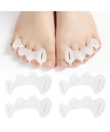 3 Pairs Toe Spacers Silicone Toe Separator to Correct Toes Women Men Toe Straighteners for Bent Toes Separators for Overlapping Toes (S)