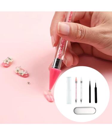 2 Pack Rhinestone Picker Tool Wax Pencil with 2 Replaceable Wax Tips and 1x Tweezer Dual-ended Diamond Picker Tools for Gems Stones Crystals Art Crafts - Buy Online on GoSupps.com