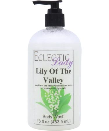 Eclectic Lady Liquid Pearl Body Wash - Lily Of The Valley Scent 3-in-1 Use For Bubble Bath Hand Soap & Body Wash Phthalate-Free Lily Of The Valley Fragrance Handcrafted in USA (16 oz) 16 Fl Oz (Pack of 1)