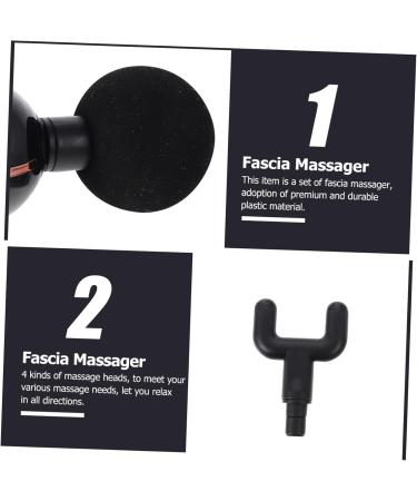 Gririw Portable Fascia Gun - Muscle Relaxation & Percussion Massage Tool for Fitness | USB Accessories Compact 14x14x4.3cm Black - Buy Online on GoSupps.com