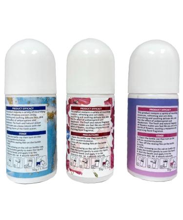 Beauty Host Deodorant Roller Set of 3 Floral World Ocean Wind Sweet Kiss Scents - Buy Online on GoSupps.com