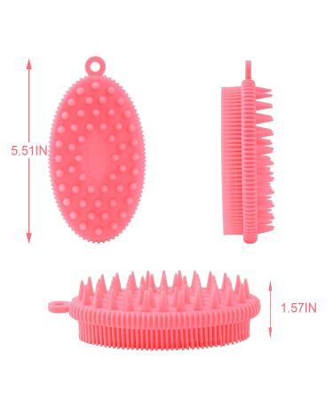 Upgrade Your Shower Experience: Pink Bathing & Shampoo Brush for Body Peeling Dandruff Removal & Enhanced Hygiene - Buy Online on GoSupps.com