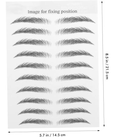 FOMIYES 20 sheets Imitation Eyebrows Hair-like False Temporary Waterproof Eyebrow Stickers Brow Tattoos D - Buy Online on GoSupps.com