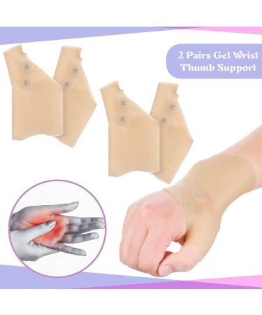 4-Piece Waterproof Gel Wrist Thumb Braces for Arthritis Pain Relief - Men and Women (2 Pairs) - Buy Online on GoSupps.com