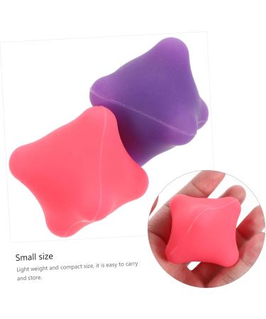 Homsfou 4-Pack Hex-Grip Lacrosse Massage Balls - Handheld Silicone Massage Tool for Gym & Relaxation - Multi-Color Options - Buy Online on GoSupps.com