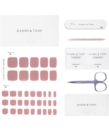 Danni & Toni Rose Gold Glow Gel Nail Films - Pink Mirror Glossy Nail Sticker & Pedi Wraps | 37 Pack of Toenail Foil Wraps - Buy Online on GoSupps.com