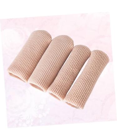 Lurrose 4pcs Silicone Gel Thumb Toe Protectors - Foot Cap Gel Pad Sleeves for Toe and Thumb - Nylon Sleeve Buffer Tube - Finger Cot Toe Cover - Thumb Picture 1 - Buy Online on GoSupps.com