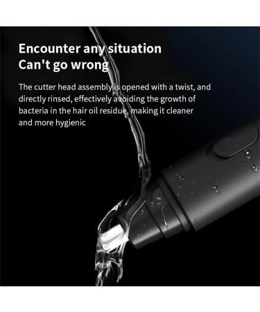 Nose Hair Trimmer for Men 2024 - Professional Painless USB Rechargeable Waterproof | 360 Rotating Blade for Easy Eyebrows Sideburns Nose & Ear Hair Removal - Black - Buy Online on GoSupps.com