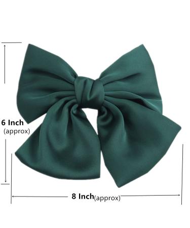 PIDOUDOU Set of 6 Big Satin Solid 8 Inch Bow Hair Clips - Women's Barrettes - Buy Online on GoSupps.com