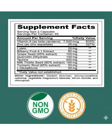 Kurryculum OptiKind Eye Health Supplement - Vision Support Vitamins with Lutein & Zeaxanthin - 90 Capsules - Buy Online on GoSupps.com