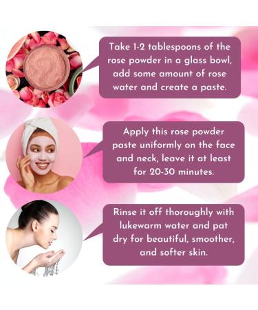 Rose Flower Powder 250g | Natural Tea & Smoothie Ingredient | Soothing Face Mask & Toner | Yogis Gift  - Buy Online on GoSupps.com