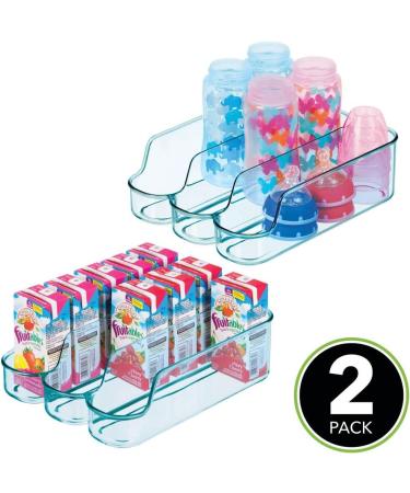 mDesign Set of 2 Divided Storage Box for Baby Food and Small Kitchen Organiser - Sea Blue - Buy Online on GoSupps.com