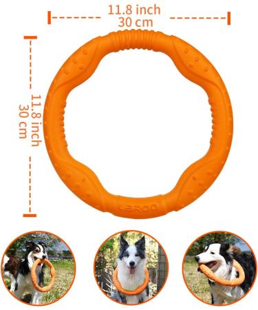 Buy Laroo Dog Fitness Ring - Indestructible Float Frisbee Toy for All Dog Sizes (Large 30cm Orange) - Perfect for Summer Training! - Buy Online on GoSupps.com