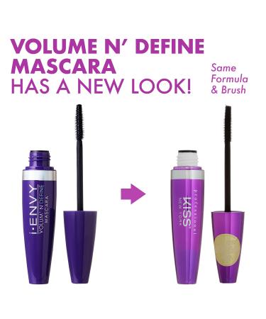Kiss New York Volume N Define Mascara - No Flaking, Smudging, or Clumping - Water-Resistant & Long Wearing Very Black - Buy Online on GoSupps.com