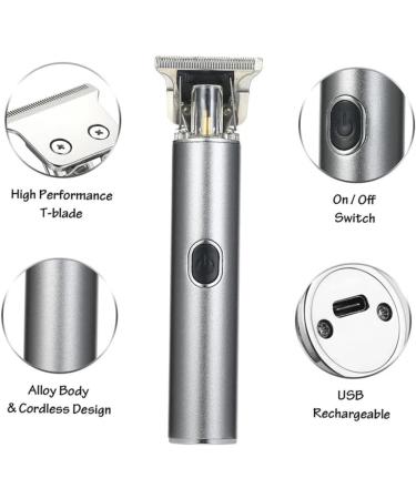 Beaupretty Rechargeable Electric Shaver & Hair Grooming Kit for Men - Special Carving Clippers & Fabric Shaver 14.7x2.4cm Silver - Buy Online on GoSupps.com