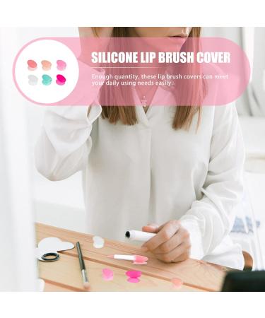 FRCOLOR 6pcs Lip Brush Set - Silicone Lip Gloss Applicator & Protector Covers | Anti-Lost Makeup Tools - Buy Online on GoSupps.com