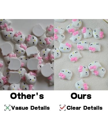 Cute Cat 3D Nail Charms for Acrylic Nails - Cat Nail Decals for Women and Girls - DIY Craft and Phone Case Decoration - 0.62 x 0.51 - A51 - Buy Online on GoSupps.com