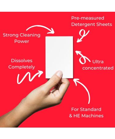 Eco-Friendly Laundry Detergent Sheets - Beach Day Scent (60 Loads) | Coral Laundry | Plastic-Free Hypoallergenic Biodegradable & Zero Waste Solution - Buy Online on GoSupps.com