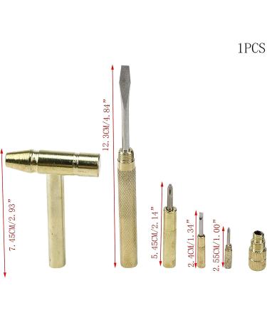 Faotup 1PCS Gold 6.10Inch Hammer with Screwdrivers - Mini Golden Hammer Tool for Crafts & Jewelry Making - Buy Online on GoSupps.com
