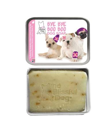 The Blissful Dog Bye Boo Dog Bar Soap Featuring Three Cute Puppies