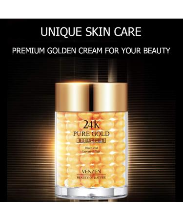 VENZEN Pure 24K Gold Eye Cream - Luxury Nourishment and Hydration - 30g - Buy Online on GoSupps.com