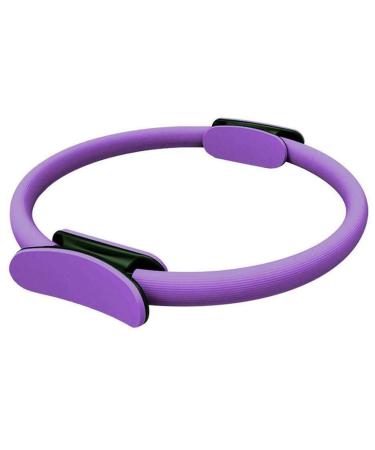 Pilates Yoga Ring Resistance Ring Fitness Devices for Home Core-Trainer Circle Kreis Magic-Circle Pilates Ring Yoga Circle Double Hand for Pilates yoga full body training gymnastics violet