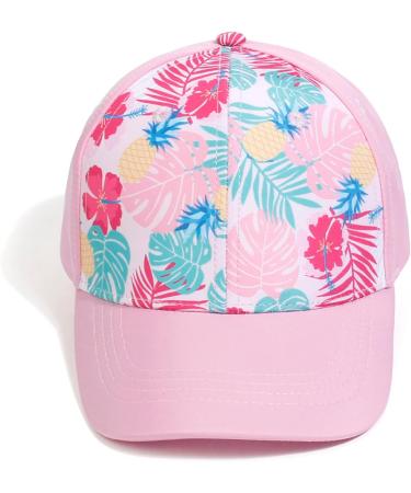 Muryobao Womens Ponytail Baseball Cap Adjustable High Messy Bun Ponycap Lightweight Quick Drying Hat Pink Pineapple One Size - Buy Online on GoSupps.com