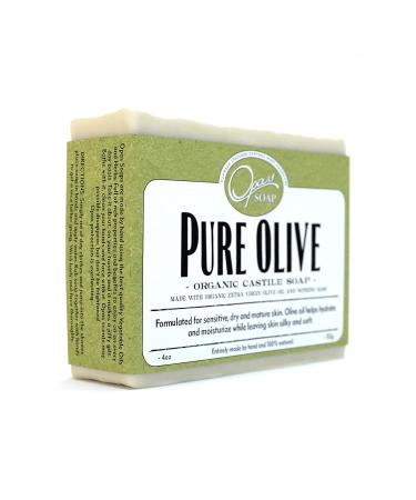 Organic Pure Olive Castile Soap with Extra Virgin Olive Oil - Hypoallergenic, Moisturizing, Anti-aging for Sensitive & Mature Skin - Buy Online on GoSupps.com