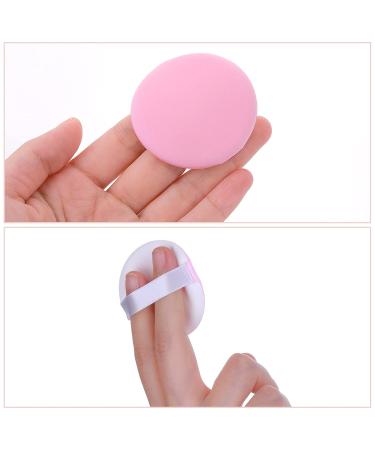 Sibba 8 Pieces Makeup Sponge Set - Air Cushion Round Powder Puff with Loop Handle for Loose Powder - Unisex Foam Applicator Pads - Pink Makeup Tools - Buy Online on GoSupps.com