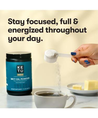 Perfect Keto MCT Oil C8 Powder  Coconut Medium Chain Triglycerides for Pure Clean Energy  Ketogenic Non Dairy Coffee Creamer  Bulk Supplement  Helps Boost Ketones  Unflavored - Buy Online on GoSupps.com