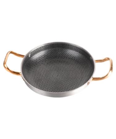 Alipis 26c Stainless Steel Cooking Pot Crayfish Camping Wok Induction Cooker maifan Wok Omelet pan Non Stick pan Amphora Saucepan Spanish Paella pan Stainless Steel Honeycomb 39x26cm As Shown