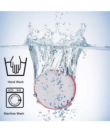 Reusable Makeup Removal Pads - Kinhwa Super Soft Microfiber Facial Cleaning Pads (6 Pack) - Washable & Slimming Pads with Laundry Bag - Pink/White - Buy Online on GoSupps.com