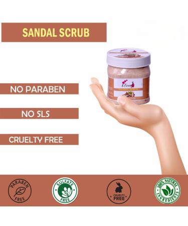 PRZX Sandalwood Exfoliating Scrub for Face & Body 500ml | Gentle Skin Polish | Revitalizing & Smoothening Cream Scrub | Paraben-Free | Suitable for All Skin Types - Buy Online on GoSupps.com