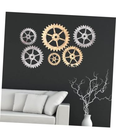 ABOOFAN 1pc Gear Ornament Pendant Bar Hanging Ornament Art Craft Wall Decor Cafe Hanging Ornament Golden 32X32CM - Buy Online on GoSupps.com