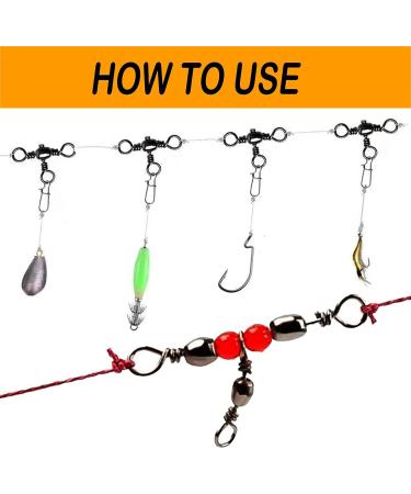160 STK Fishing Vertebrae Snaps - Ball Bearing Barrel Snaps & 3-Way Triple Swivel Clips for Saltwater & Freshwater Fishing - Buy Online on GoSupps.com