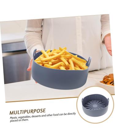 Zerodeko Air Fryers Bottom Accessories Round Reusable Parchment Grade Food Basket Baking Liner Bakeware Replacement Pot Grey 20X20CM - Buy Online on GoSupps.com