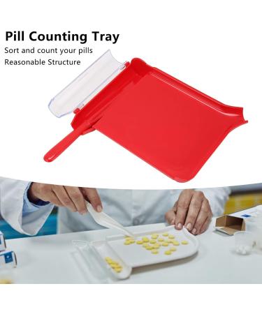 Professional Pill Counting Tray with Spatula - Right Hand Plastic Capsule Counting Tool for Pharmacy & Home Use - Buy Online on GoSupps.com