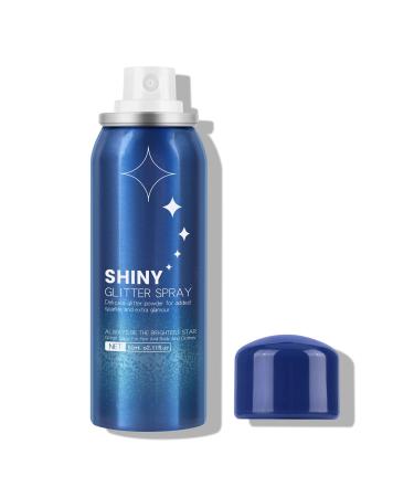 KYDA Body Glitter Spray  Fast Film-Forming Sparkling High Glossy Powder for Body&Face  Lightweight High Pigmented Quick Dry Glitter Spray for Dance Party Music Festival